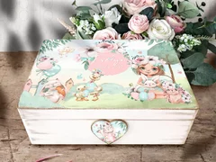 Cutie din Lemn Handmade Springtime Bunny